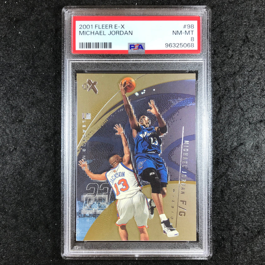 2001 Fleer E-X MICHAEL JORDAN #98 PSA 8 (068)