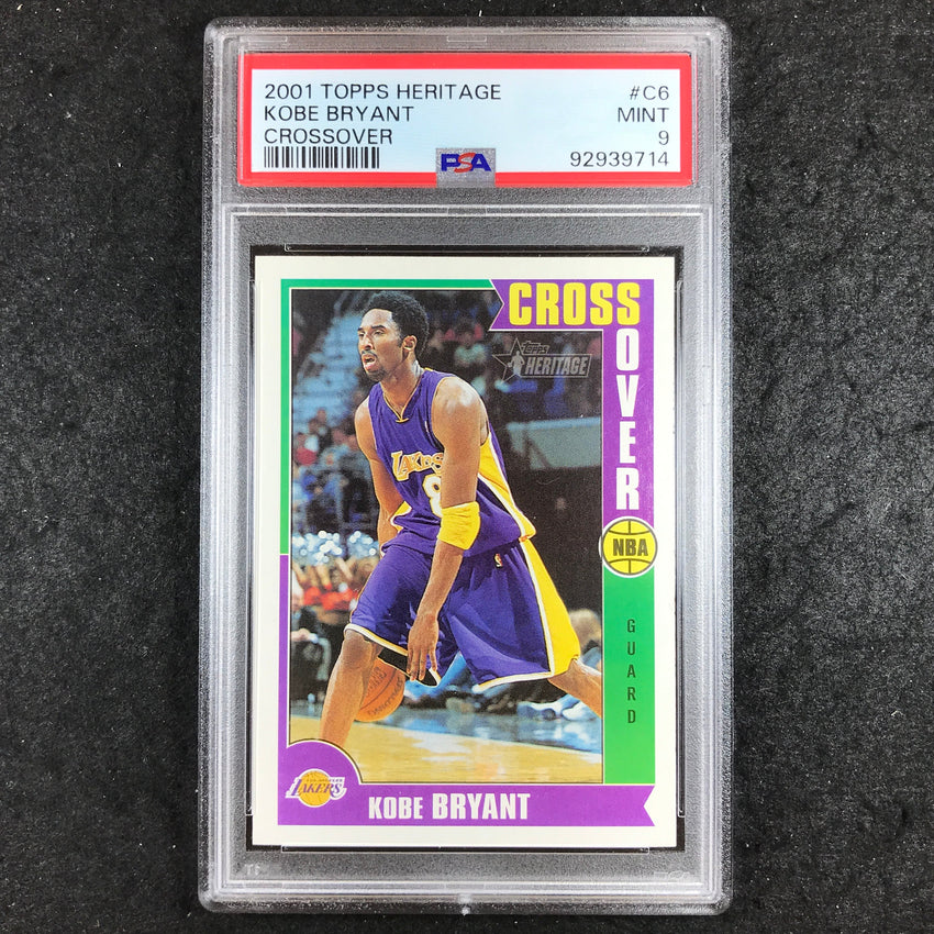 2001 Topps Heritage KOBE BRYANT Crossover #C6 PSA 9 (714)