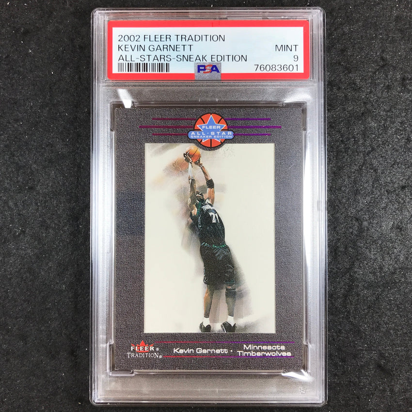 2002 Fleer Tradition KEVIN GARNETT All-Stars Sneak Edition 24/50 PSA 9 (601)