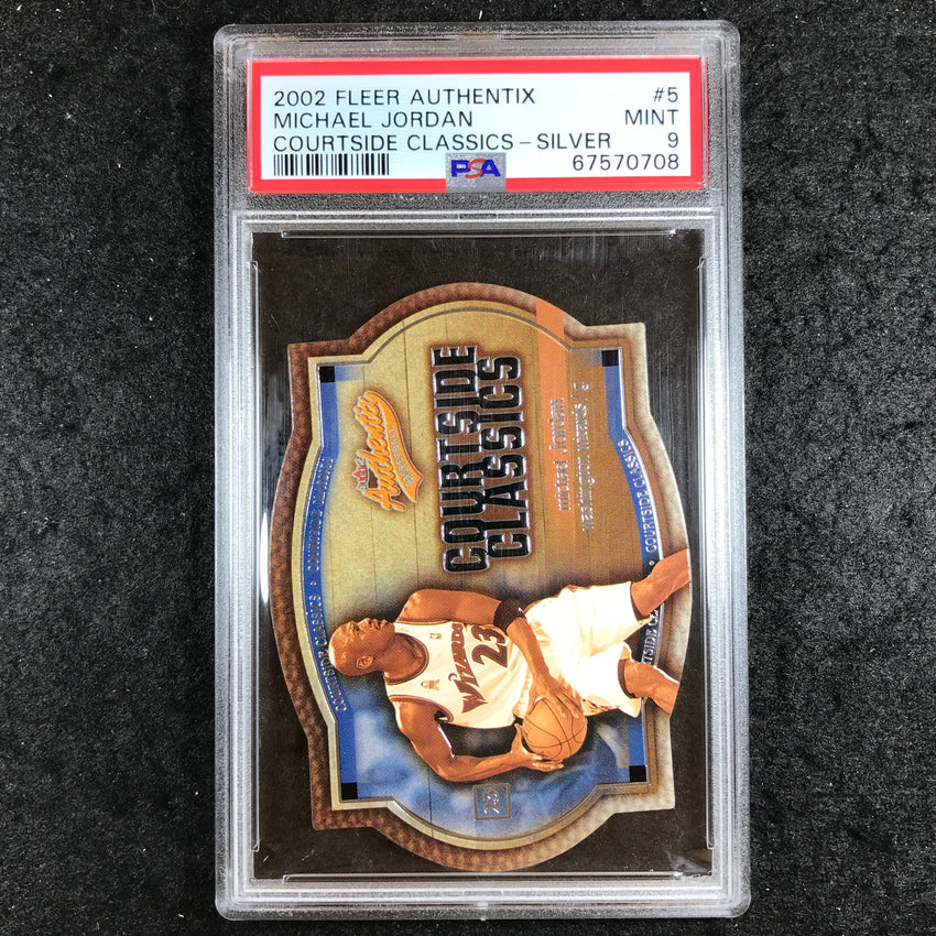 2002 Fleer Authentix MICHAEL JORDAN Courtside Classics Silver 432/750 #5 PSA 9