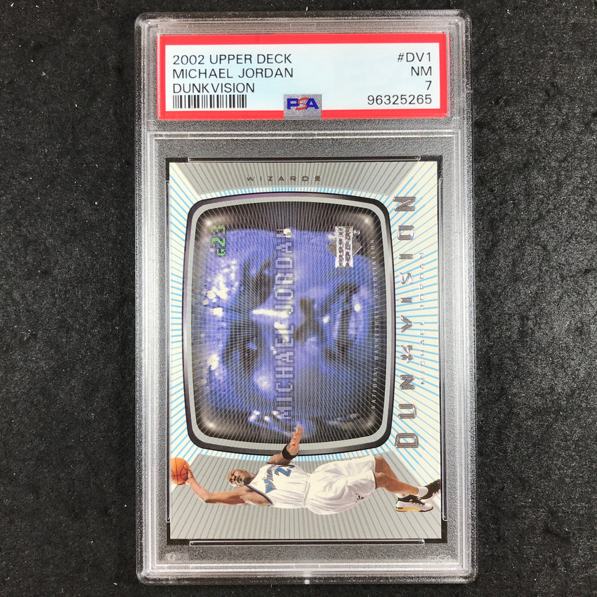 2002 Upper Deck MICHAEL JORDAN Dunkvision #DV1 PSA 7 (265)