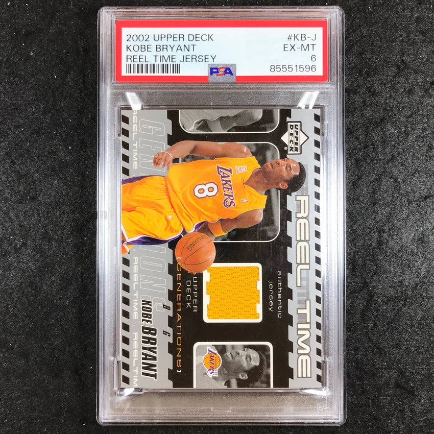 2002 Upper Deck KOBE BRYANT Reel Time Jersey #KB-J PSA 6 (596)