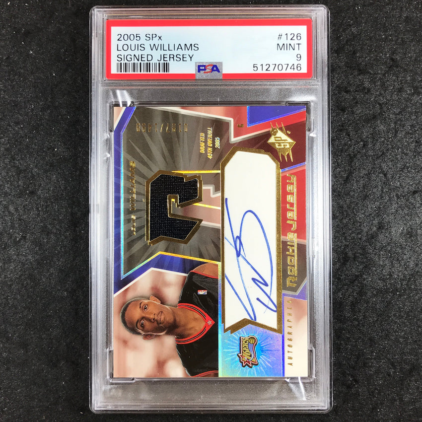 2005 SPx LOUIS WILLIAMS Signed Rookie Jersey Auto 187/1499 PSA 9 (746)