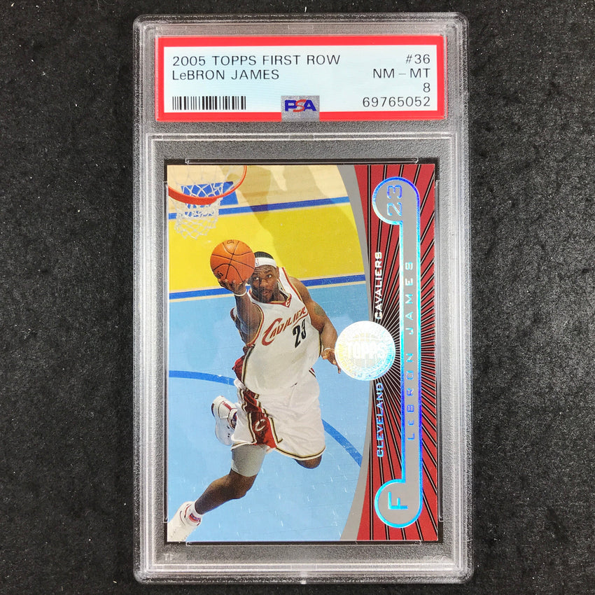 2005 Topps First Row LEBRON JAMES #36 PSA 8 (052)