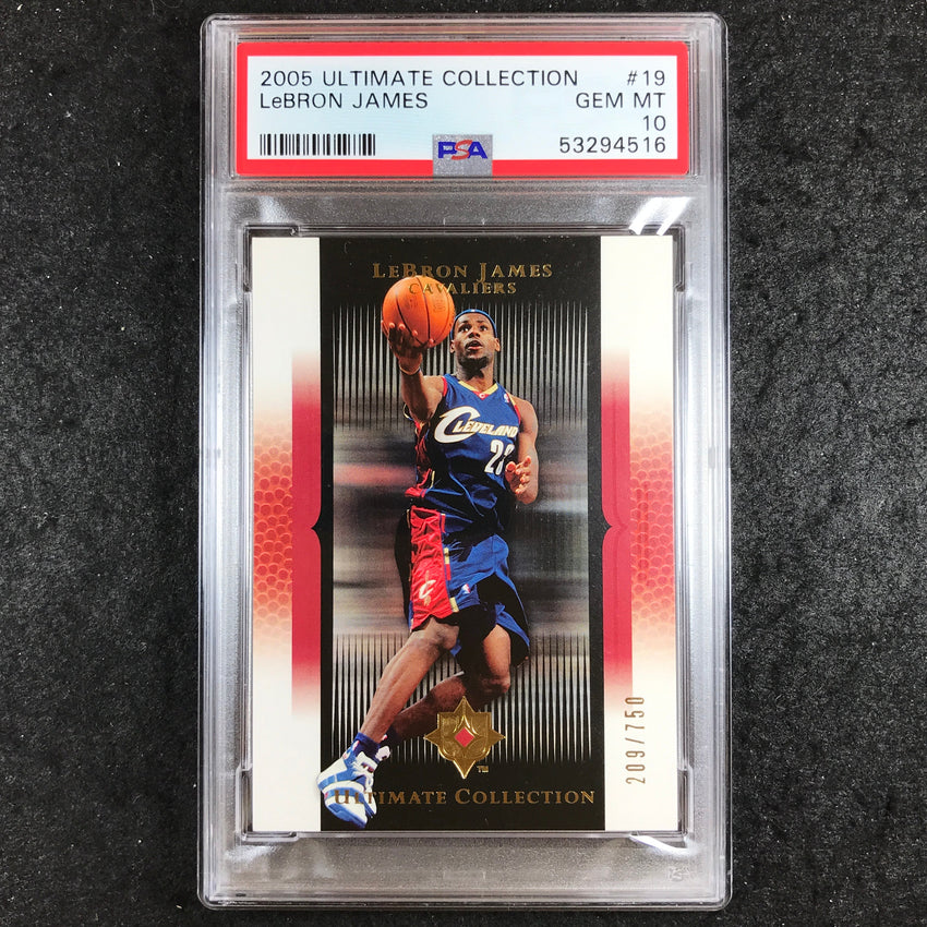 2005 Ultimate Collection LEBRON JAMES 209/750 #19 PSA 10 (516)