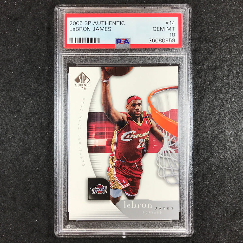 2005 SP Authentic LEBRON JAMES #14 PSA 10 (959)