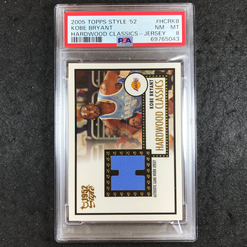 2005 Topps Style '52 KOBE BRYANT Hardwood Classics Jersey #HCRKB PSA 8 (043)