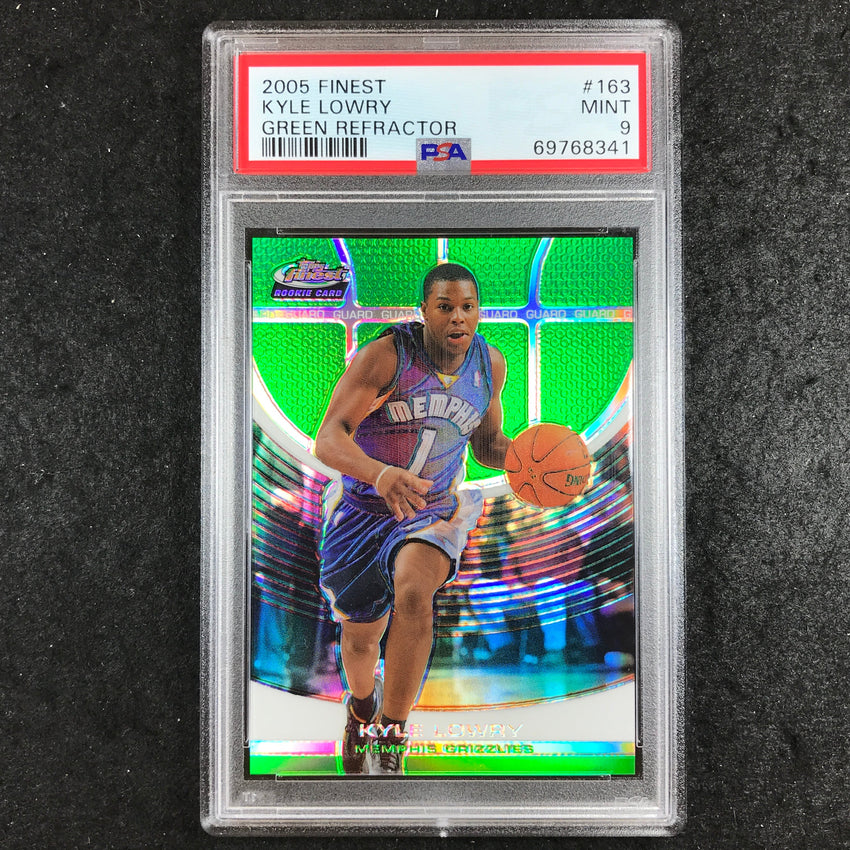 2005 Finest KYLE LOWRY Rookie Green Refractor 126/129 #163 PSA 9 (341)