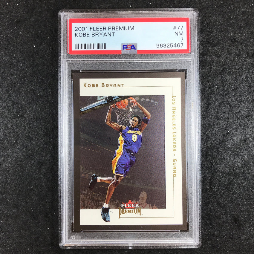 2001 Fleer Premium KOBE BRYANT #77 PSA 7 (467)