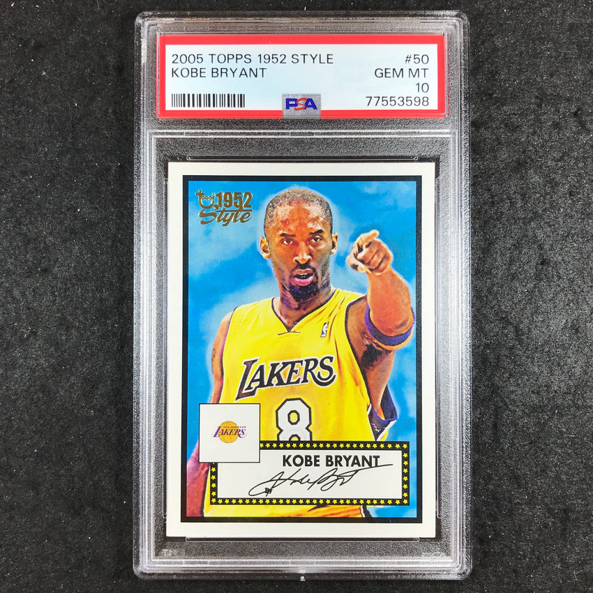 2005 Topps 1952 Style KOBE BRYANT #50 PSA 10 (598)