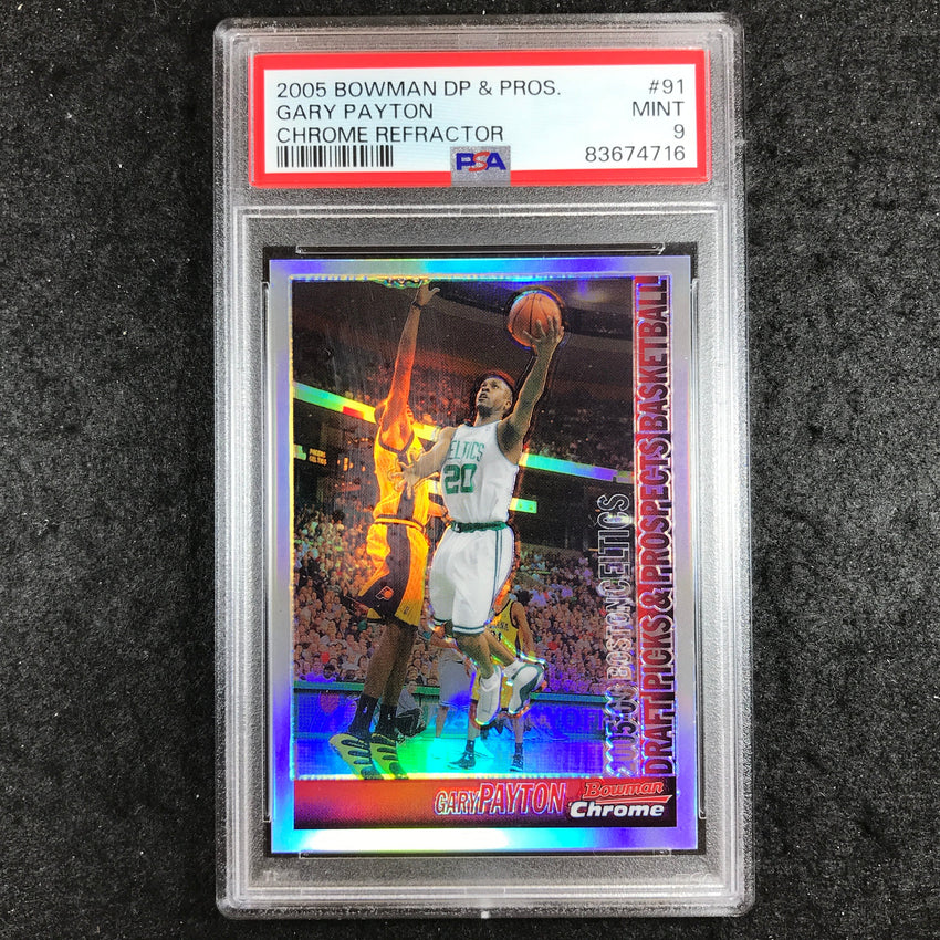 2005 Bowman Draft & Prospect GARY PAYTON Chrome Refractor 76/300 #91 PSA 9 (716)