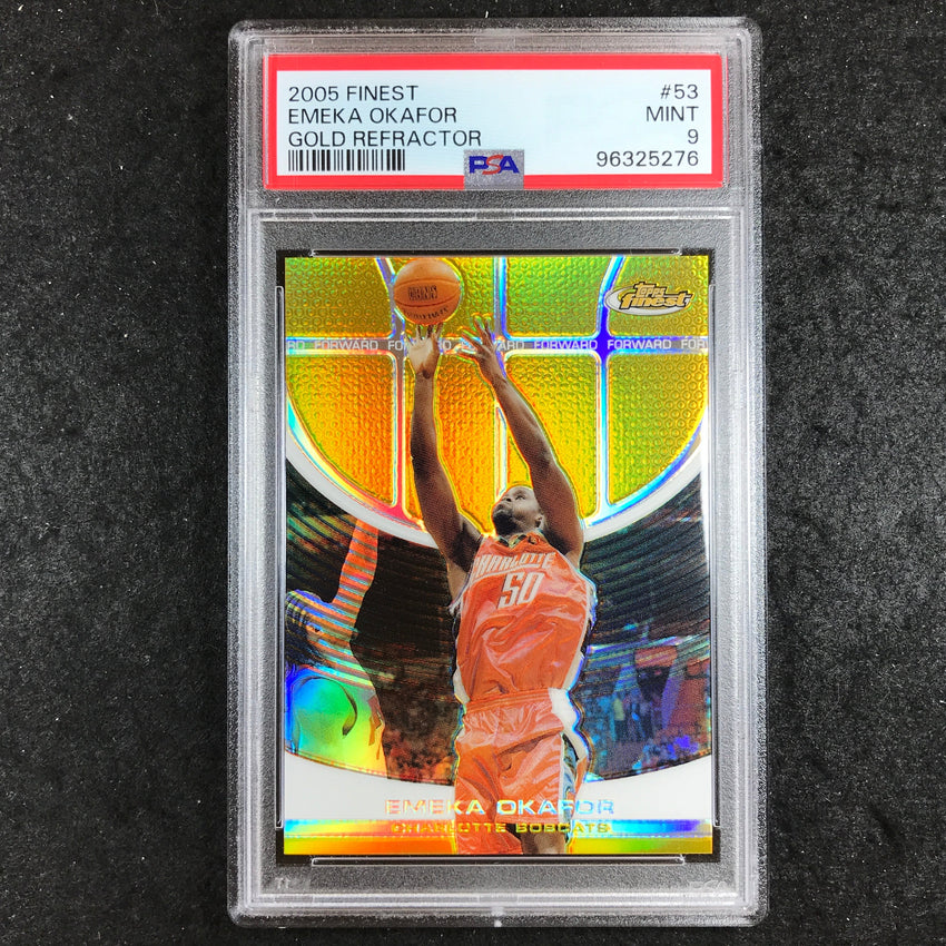 2005 Finest EMEKA OKAFOR Gold Refractor 23/39 #53 PSA 9 (276)