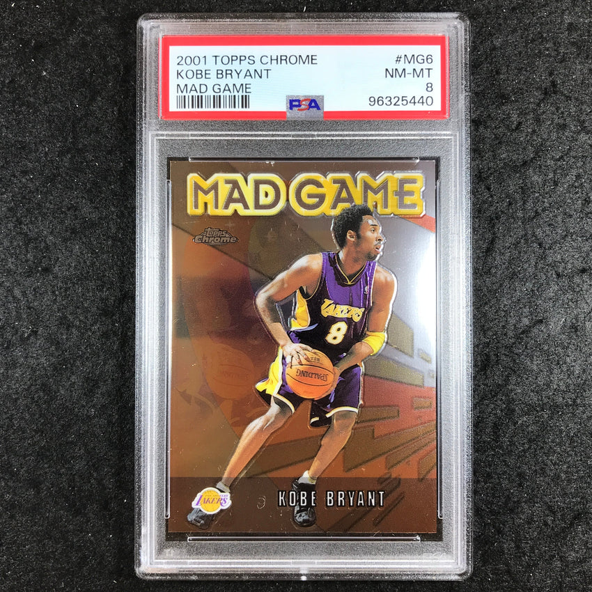 2001 Topps Chrome KOBE BRYANT Mad Game #MG6 PSA 8 (440)