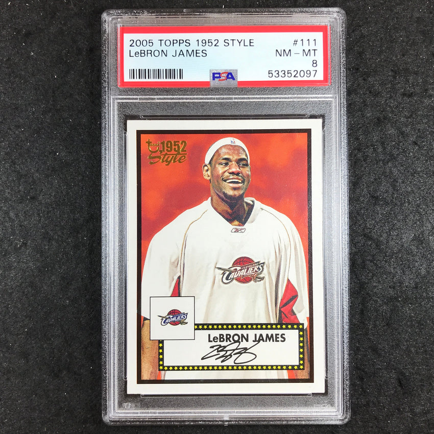 2005 Topps 1952 Style LEBRON JAMES #111 PSA 8 (097)