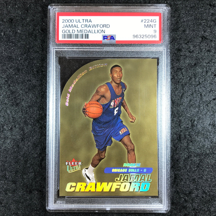 2000 Fleer Ultra JAMAL CRAWFORD Gold Medallion Die-Cut #224G PSA 9 (96)