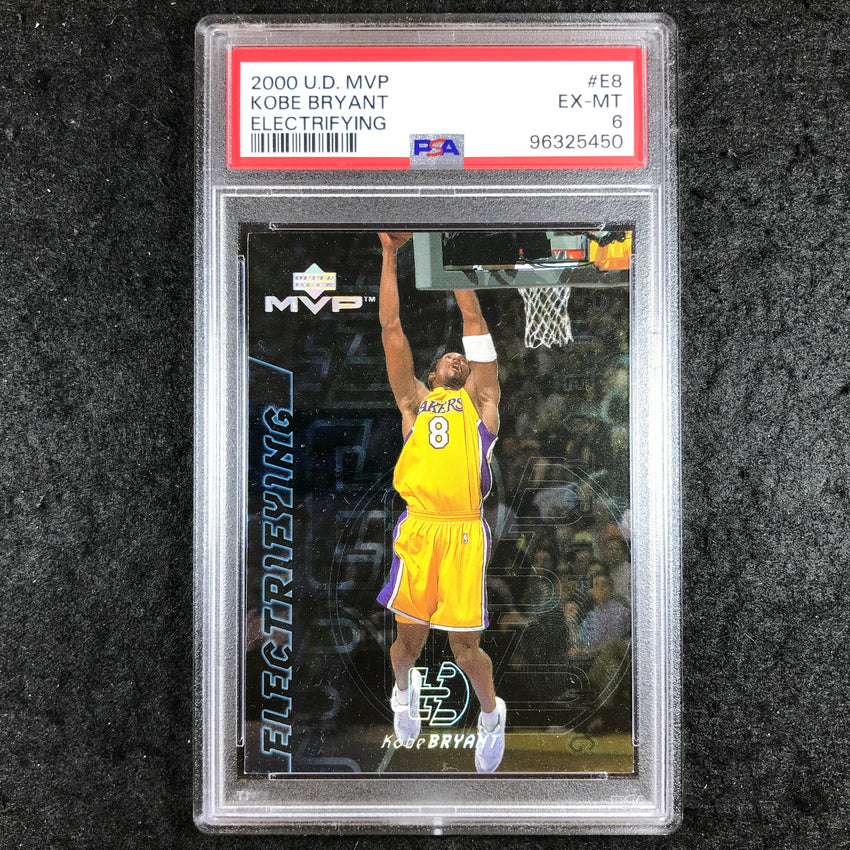 2000 U.D. MVP KOBE BRYANT Electrifying #E8 PSA 6 (450)