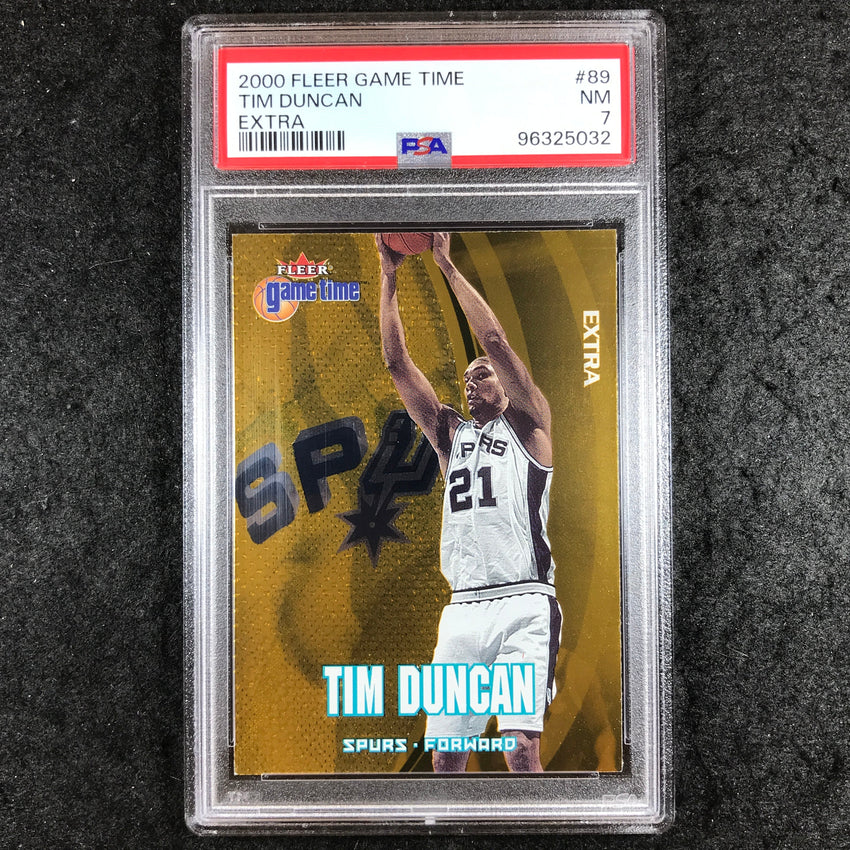 2000 Fleer Game Time TIM DUNCAN Extra #89 PSA 7 (032)