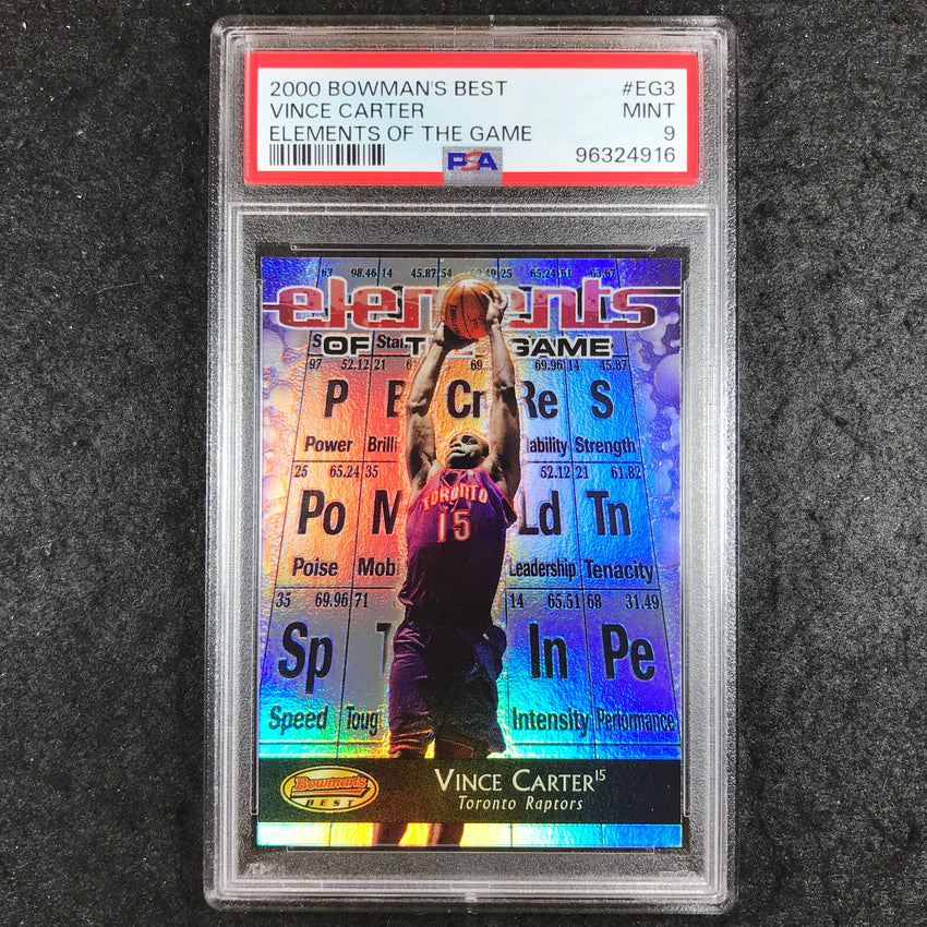 2000 Bowman's Best VINCE CARTER Elements of the Game #EG3 PSA 9 (916)