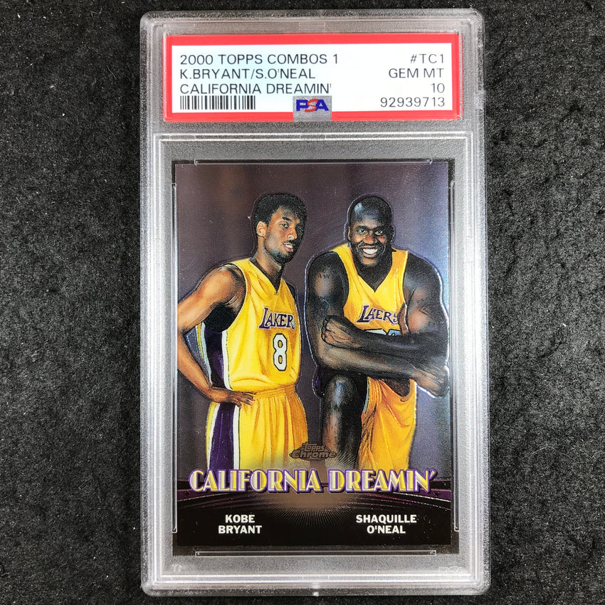2000 Topps Combos 1 KOBE BRYANT O'NEAL California Dreamin' #TC1 PSA 10 (713)