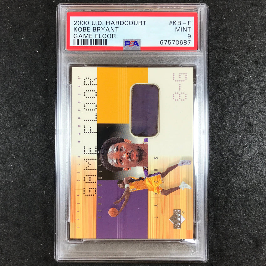 2000 U.D. Hardcourt KOBE BRYANT Game Floor Relic #KB-F PSA 9 (687)