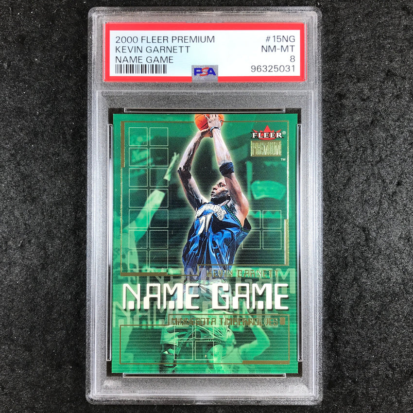 2000 Fleer Premium KEVIN GARNETT Name Game #15NG PSA 8 (31)