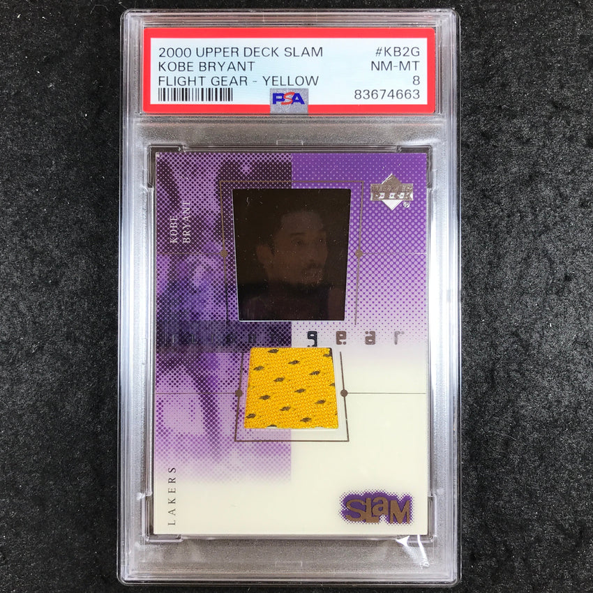 2000 Upper Deck Slam KOBE BRYANT Flight Gear Yellow Jersey #KB2G PSA 8 (663)