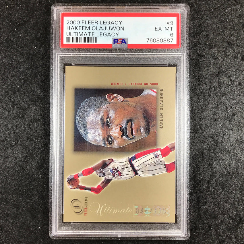 2000 Fleer Legacy HAKEEM OLAJUWON Ultimate Legacy 48/175 #9 PSA 6 (887)