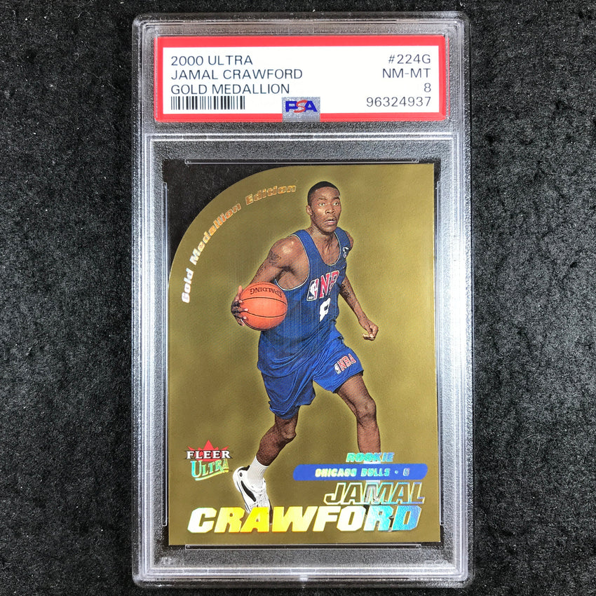 2000 Fleer Ultra JAMAL CRAWFORD Gold Medallion Die-Cut #224G PSA 8 (937)