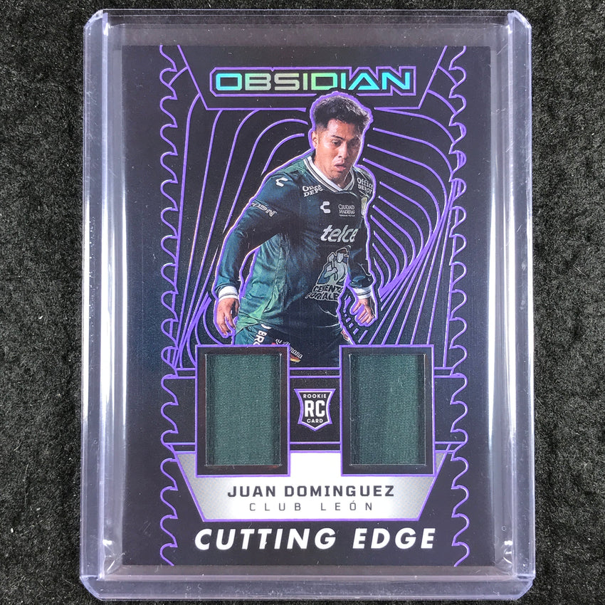 2025-26 Obsidian JUAN DOMINGUEZ Cutting Edge Rookie Jersey Relic Purple 46/99