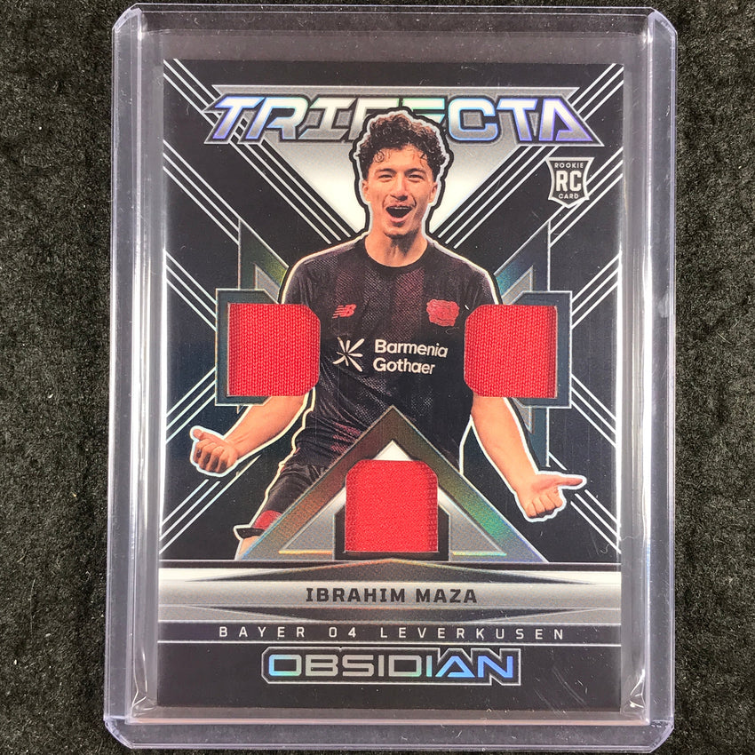 2025-26 Obsidian IBRAHIM MAZA Trifecta Materials Rookie Jersey Relic 42/199