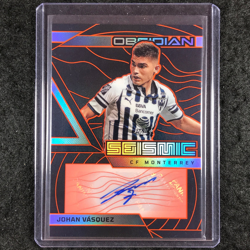 2025-26 Obsidian JOHAN VASQUEZ Seismic Signatures Auto Orange 103/149