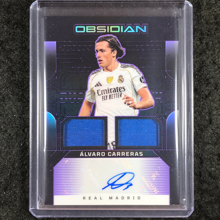 2025-26 Obsidian ALVARO CARRERAS Dual Jersey Ink Jersey Auto Purple 23/50