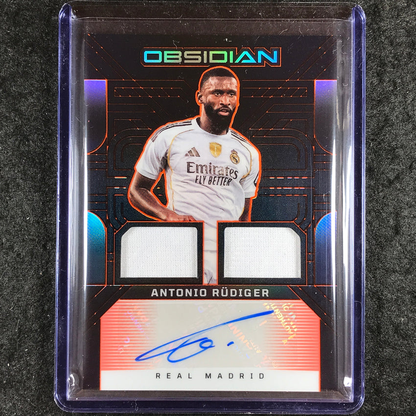 2025-26 Obsidian ANTONIO RUDIGER Dual Jersey Ink Jersey Auto Orange 6/10