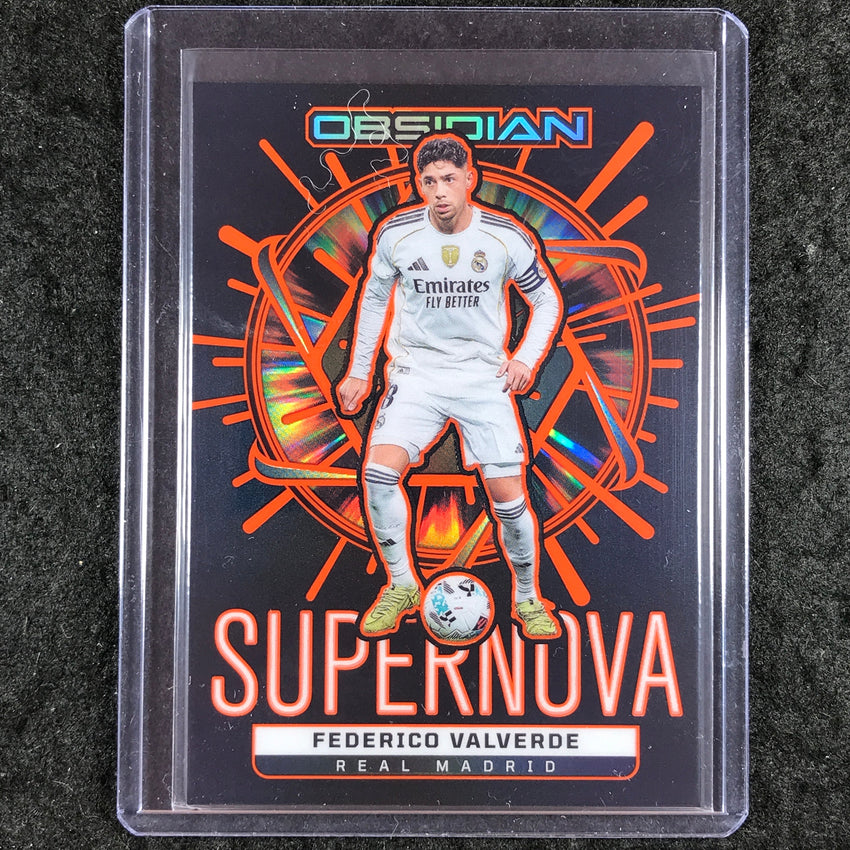 2025-26 Obsidian FEDERICO VALVERDE Supernova Etch Orange 49/75 #25