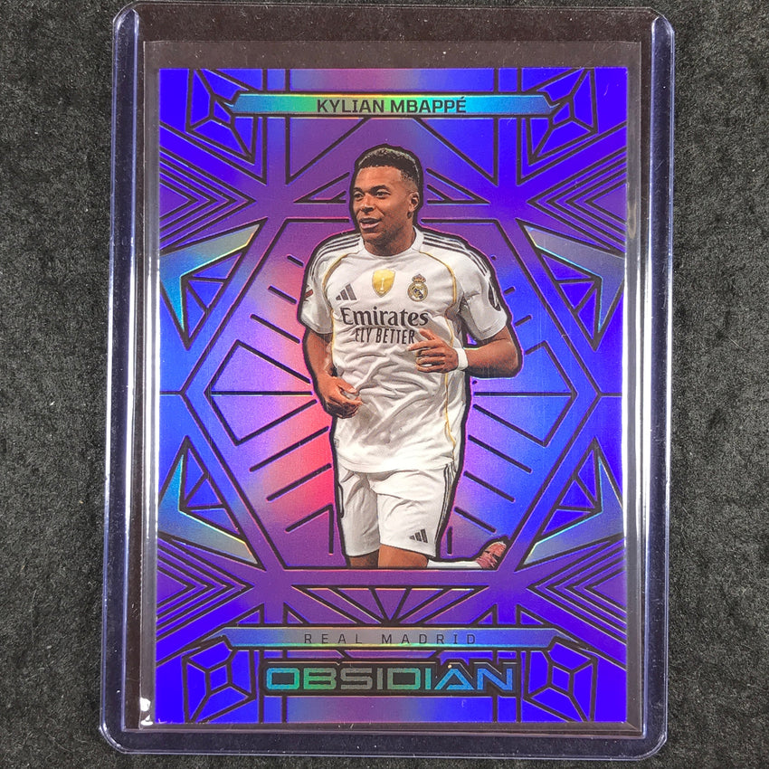 2025-26 Obsidian KYLIAN MBAPPE Base Purple Flood 18/30 #13