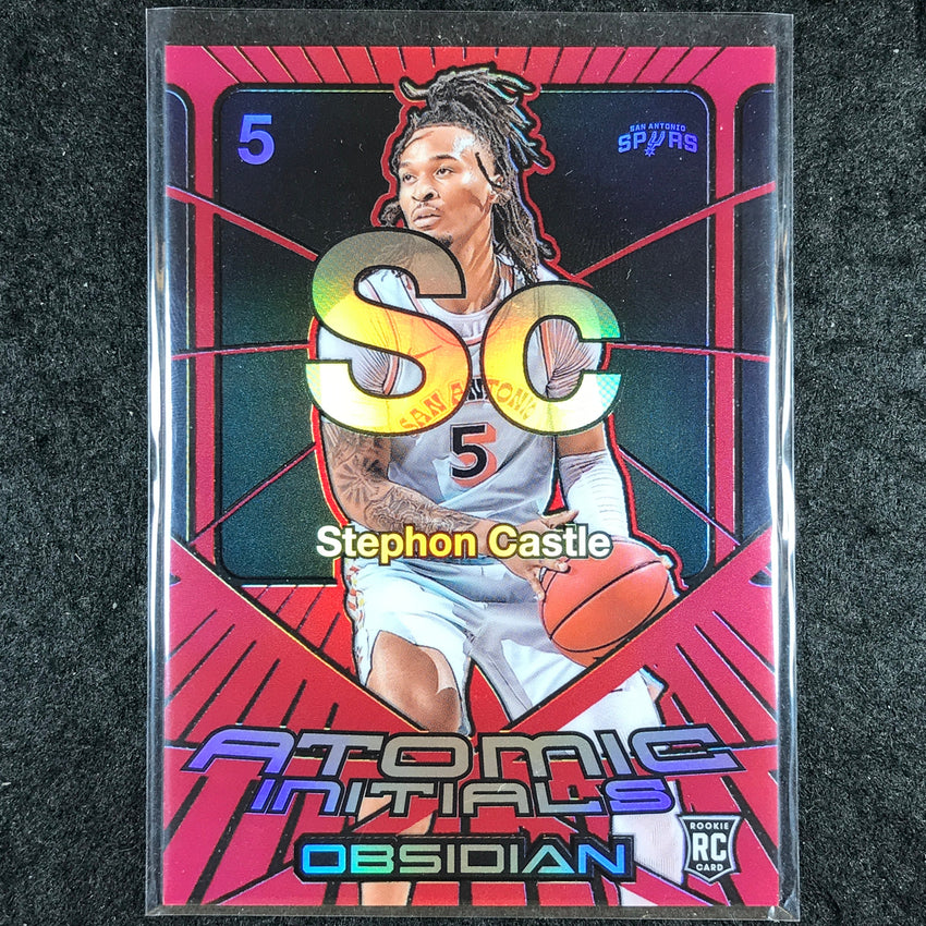 2024-25 Obsidian STEPHON CASTLE Atomic Initials Rookie Red Flood #2