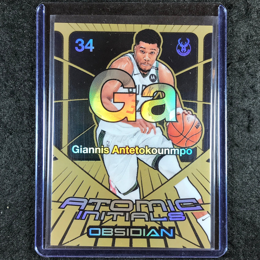 2024-25 Obsidian GIANNIS ANTETOKOUNMPO Atomic Initials Bronze Flood 48/60 #12
