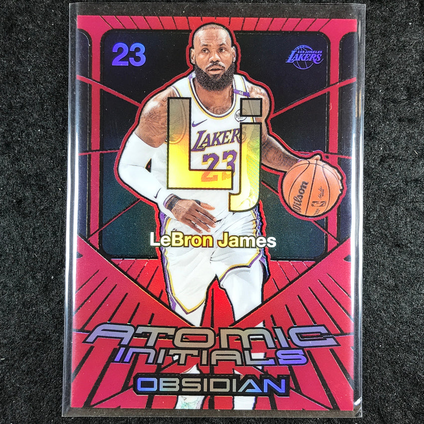 2024-25 Obsidian LEBRON JAMES Atomic Initials Red Flood #16