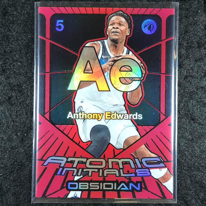2024-25 Obsidian ANTHONY EDWARDS Atomic Initials Red Flood #17