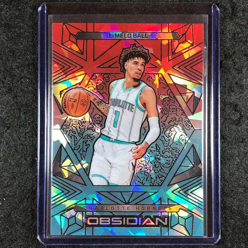 2024-25 Obsidian LAMELO BALL Base Fire and Ice Flood 3/49 #100