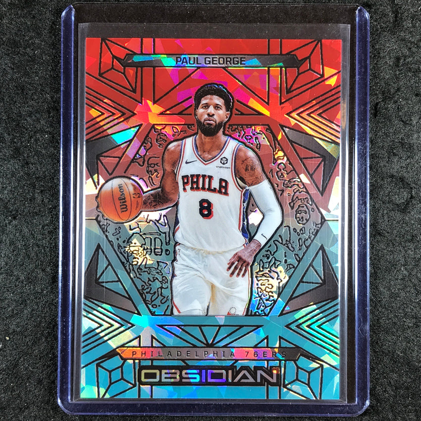 2024-25 Obsidian PAUL GEORGE Base Fire and Ice Flood 4/49 #118