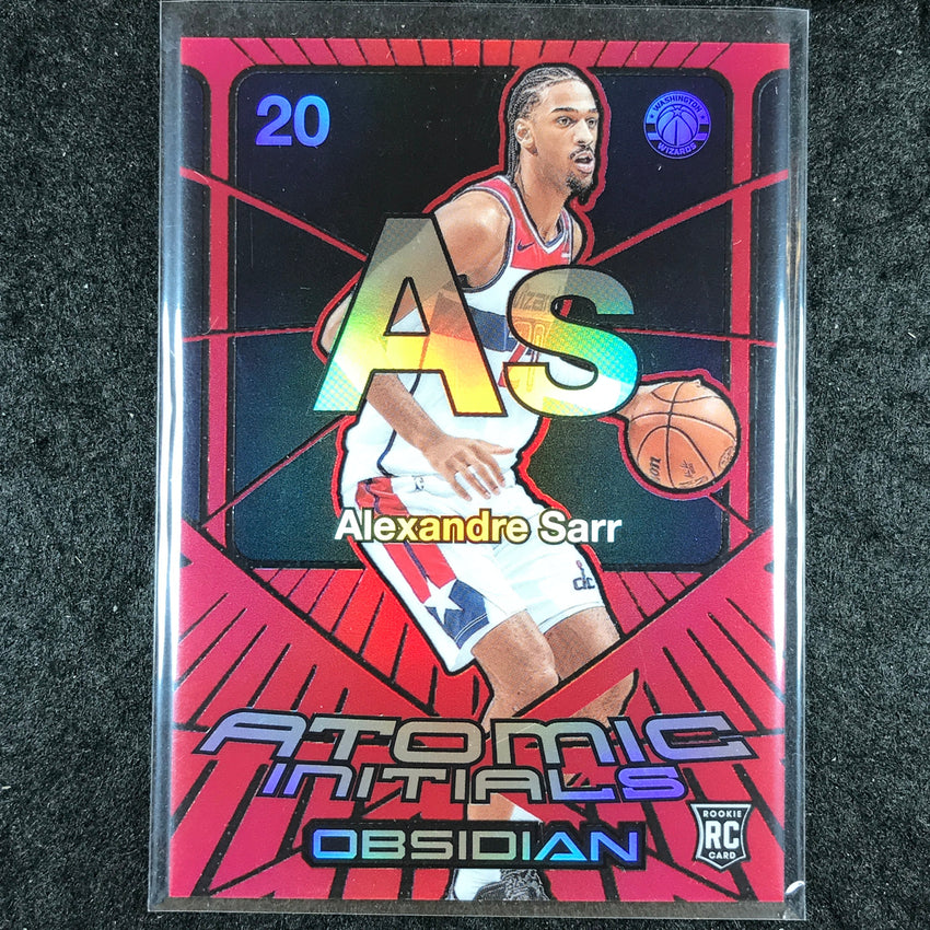 2024-25 Obsidian ALEXANDRE SARR Atomic Initials Rookie Red Flood #20