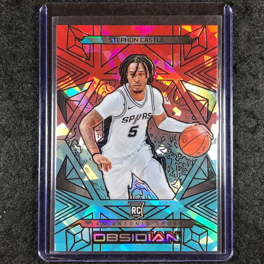 2024-25 Obsidian STEPHON CASTLE Rookie Base Fire and Ice Flood 3/49 #145