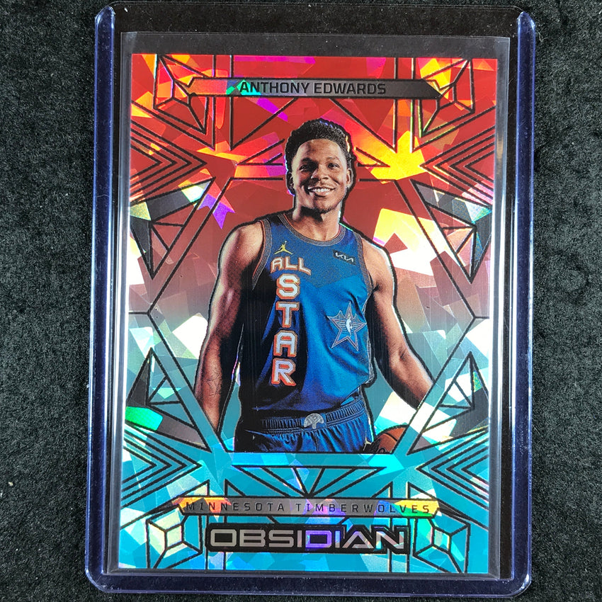 2024-25 Obsidian ANTHONY EDWARDS Base Fire and Ice Flood 49/49 #196