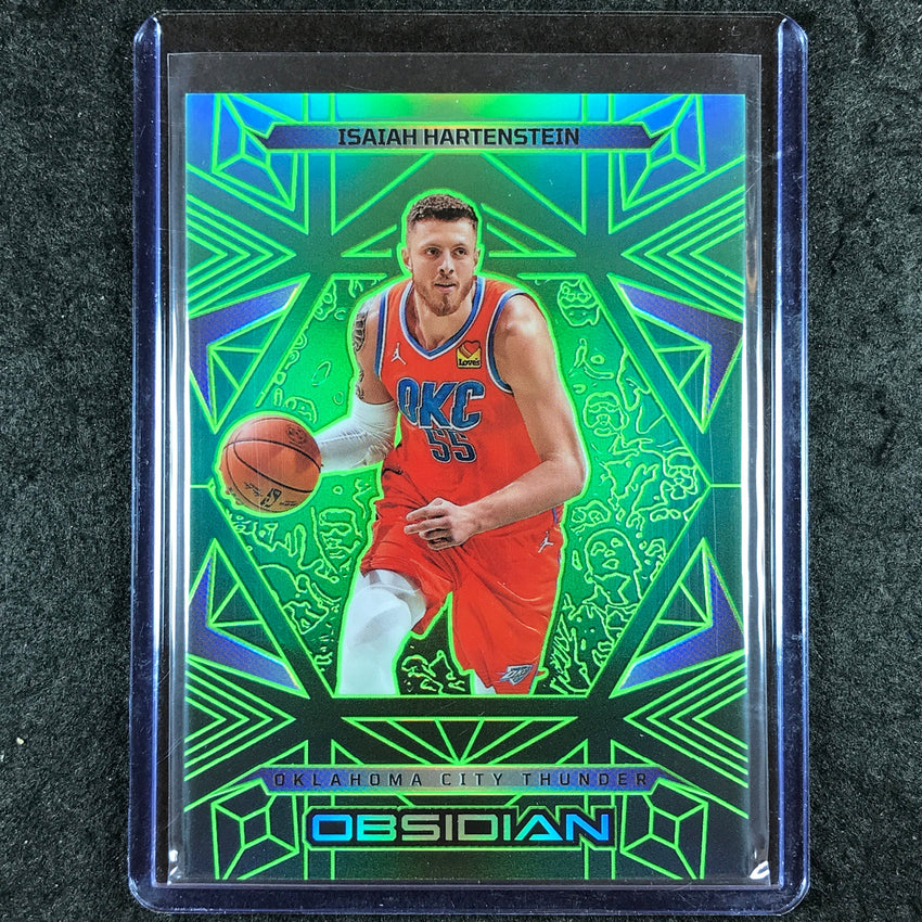 2024-25 Obsidian ISAIAH HARTENSTEIN Base Jade Flood 18/25 #92