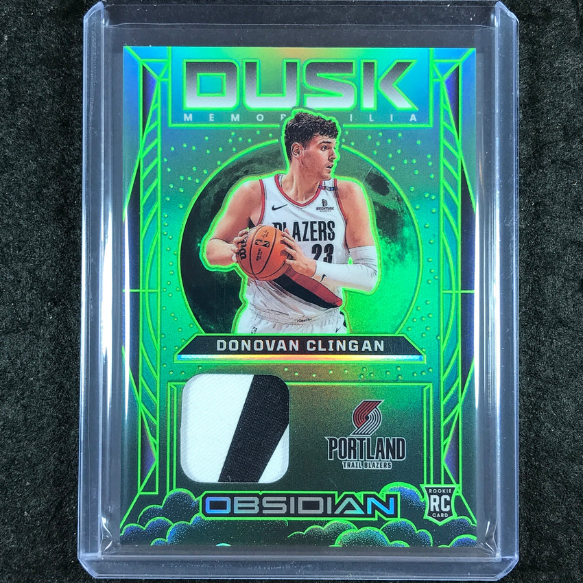 2024-25 Obsidian DONOVAN CLINGAN Dusk Memorabilia Rookie Patch Relic Jade 22/25
