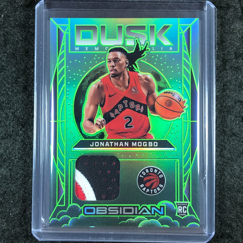 2024-25 Obsidian JONATHAN MOGBO Dusk Memorabilia Rookie Patch Relic Jade 25/25