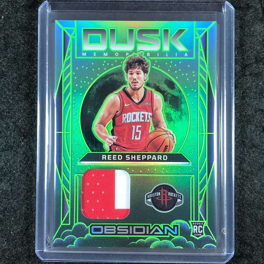 2024-25 Obsidian REED SHEPPARD Dusk Memorabilia Rookie Patch Relic Jade 4/25