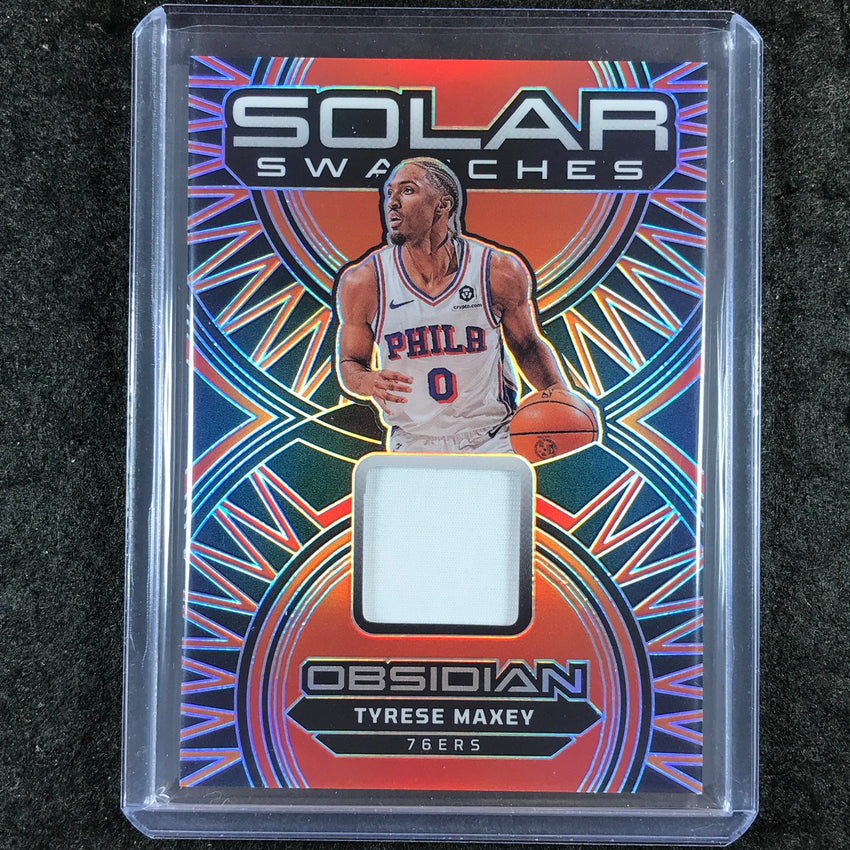 2024-25 Obsidian TYRESE MAXEY Solar Swatches Jersey Relic #MAX
