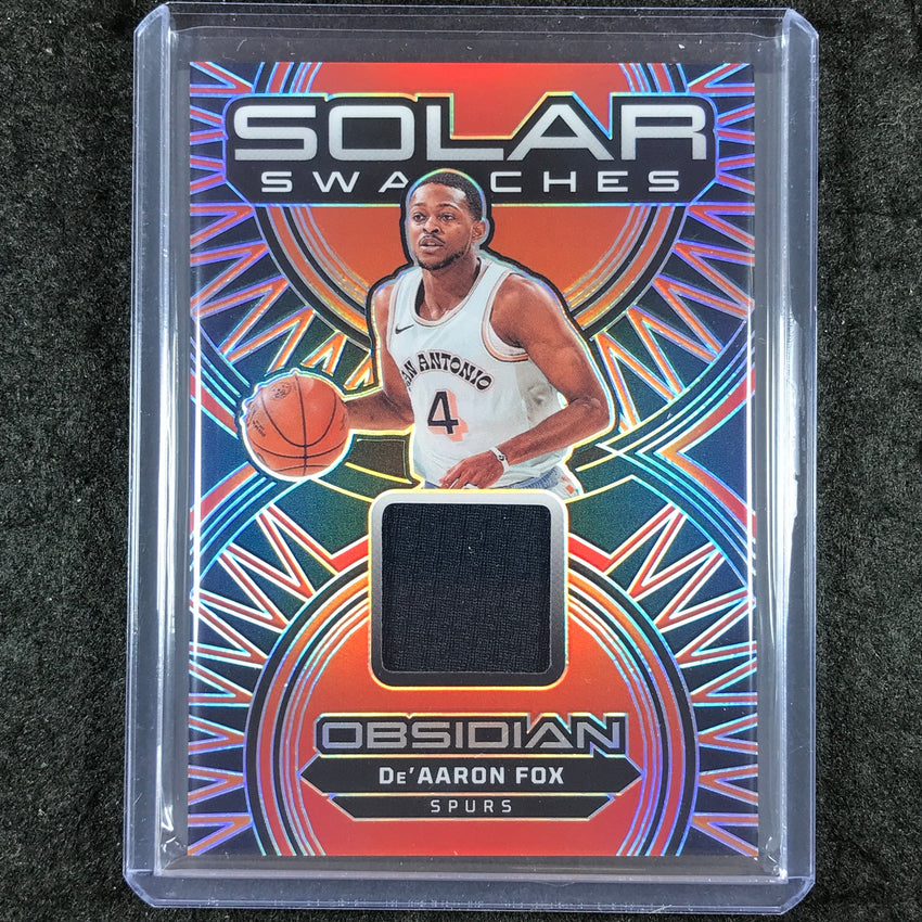 2024-25 Obsidian DE'AARON FOX Solar Swatches Jersey Relic 75/93